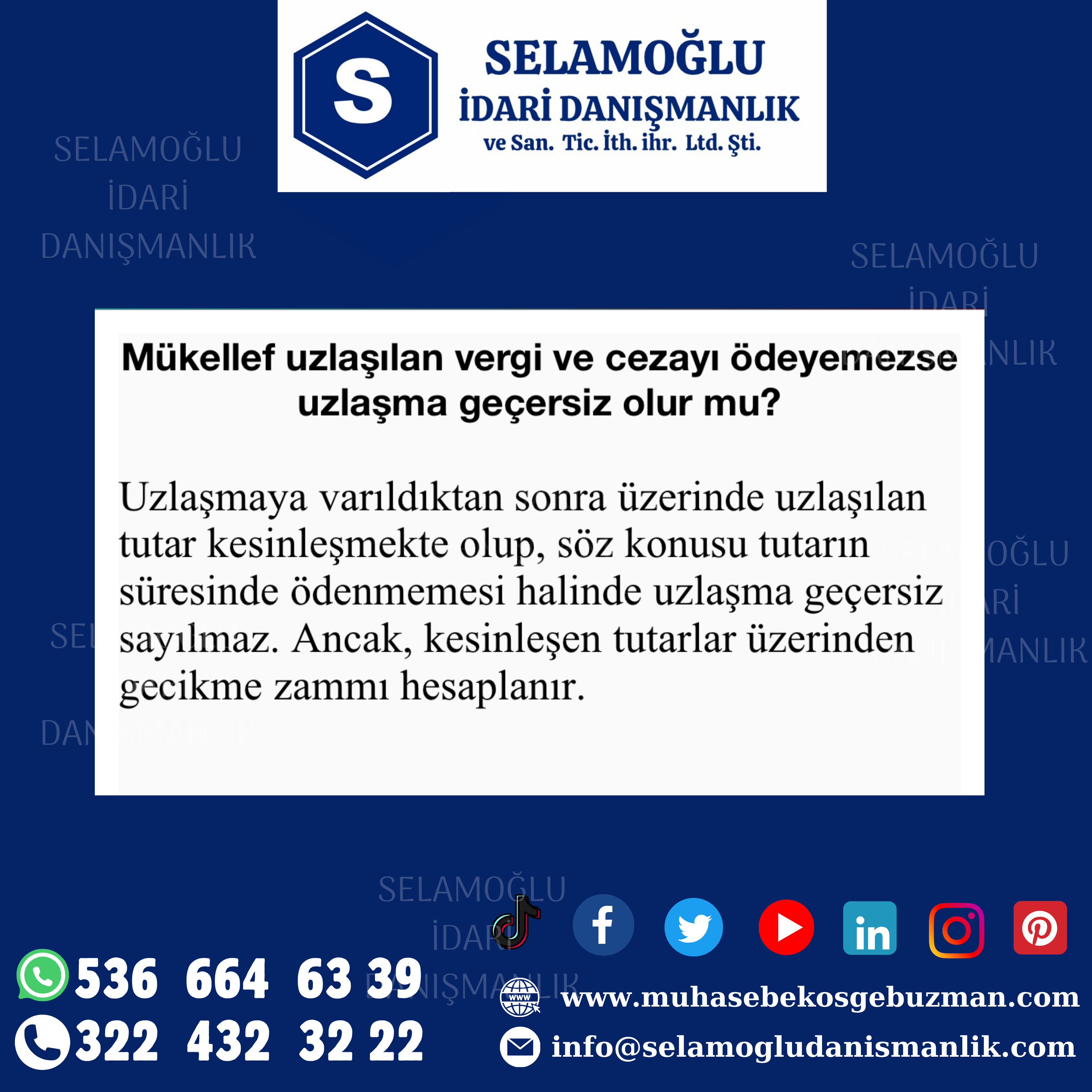 MÜKELLEF UZLAŞILAN VERGİ VE CEZAYI ÖDEYEMEZSE UZLAŞMA GEÇERSİZ OLUR MU?