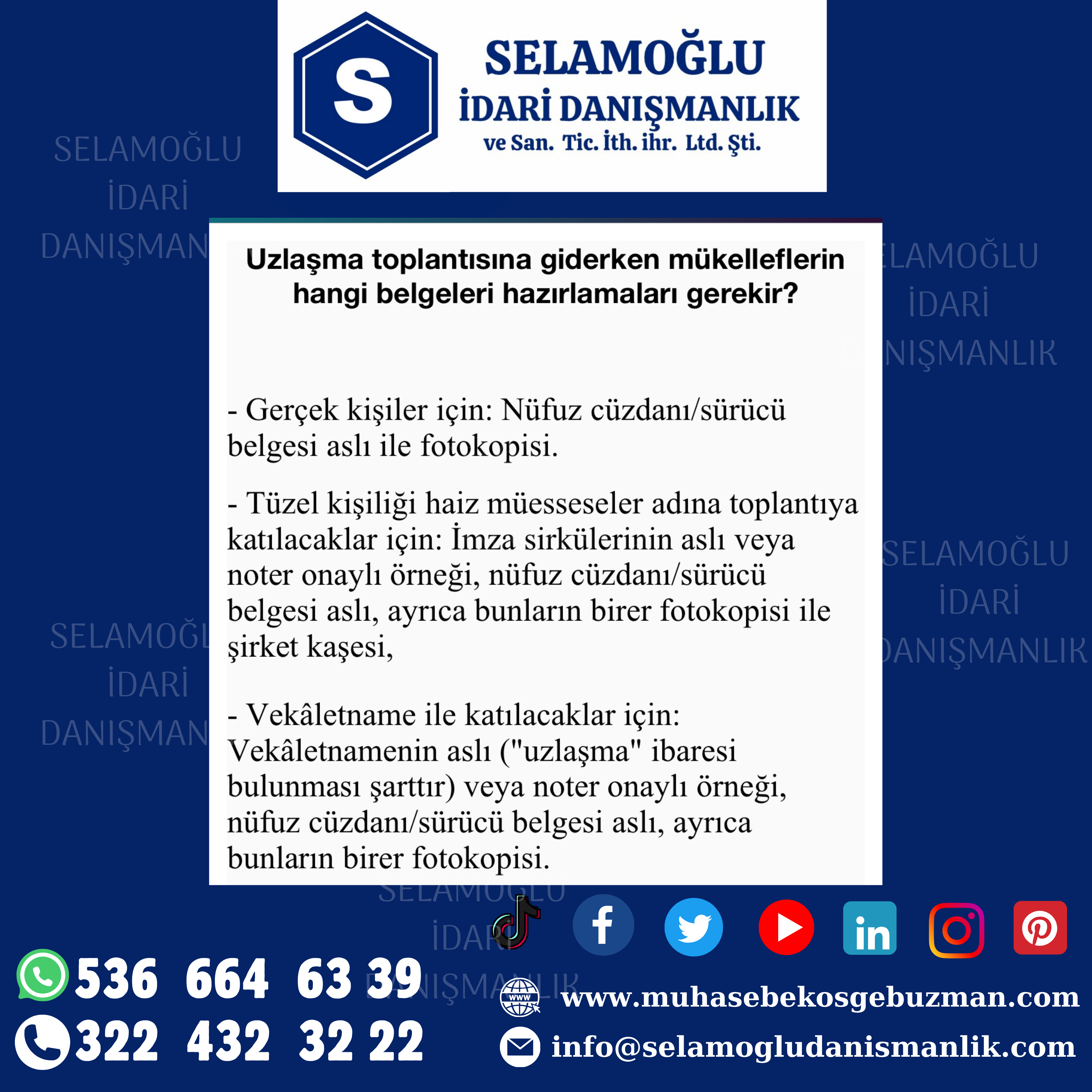 UZLAŞMA TOPLANTISINA GİDERKEN MÜKELLEFLERİN HANGİ BELGELERİ HAZIRLAMALARI GEREKMEKTEDİR?